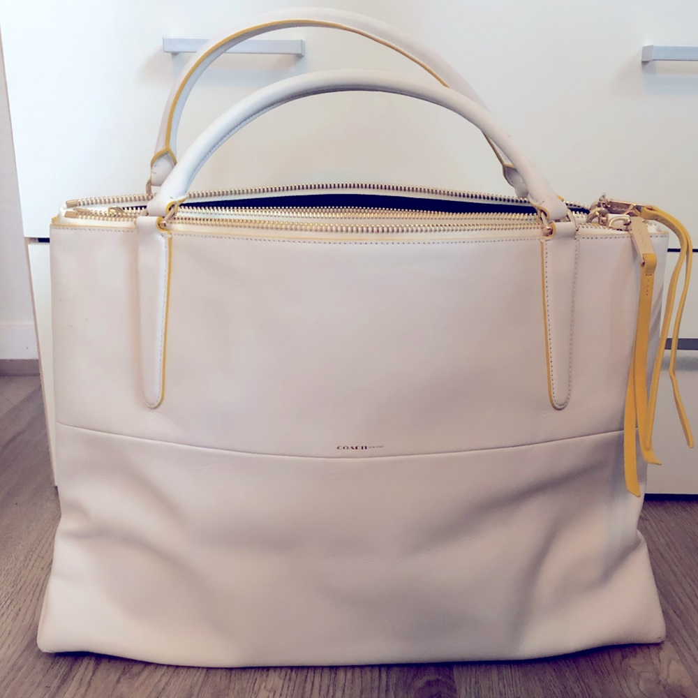 NWOT leather 5 pocket Coach portfolio tote